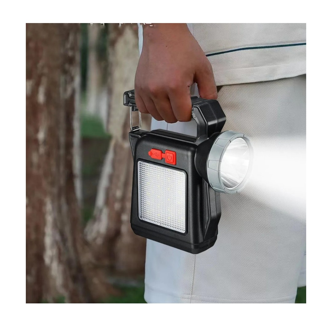 Linterna De Mano Con Largo Alcance, Energía Solar Recargable
