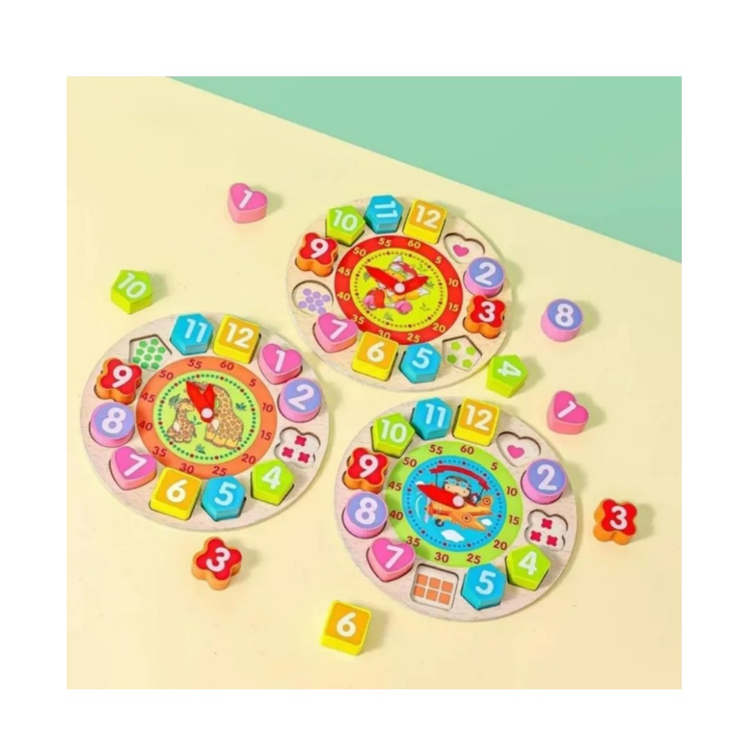 Juguete Didáctico, Reloj De Enseñanza Para Niños Armable