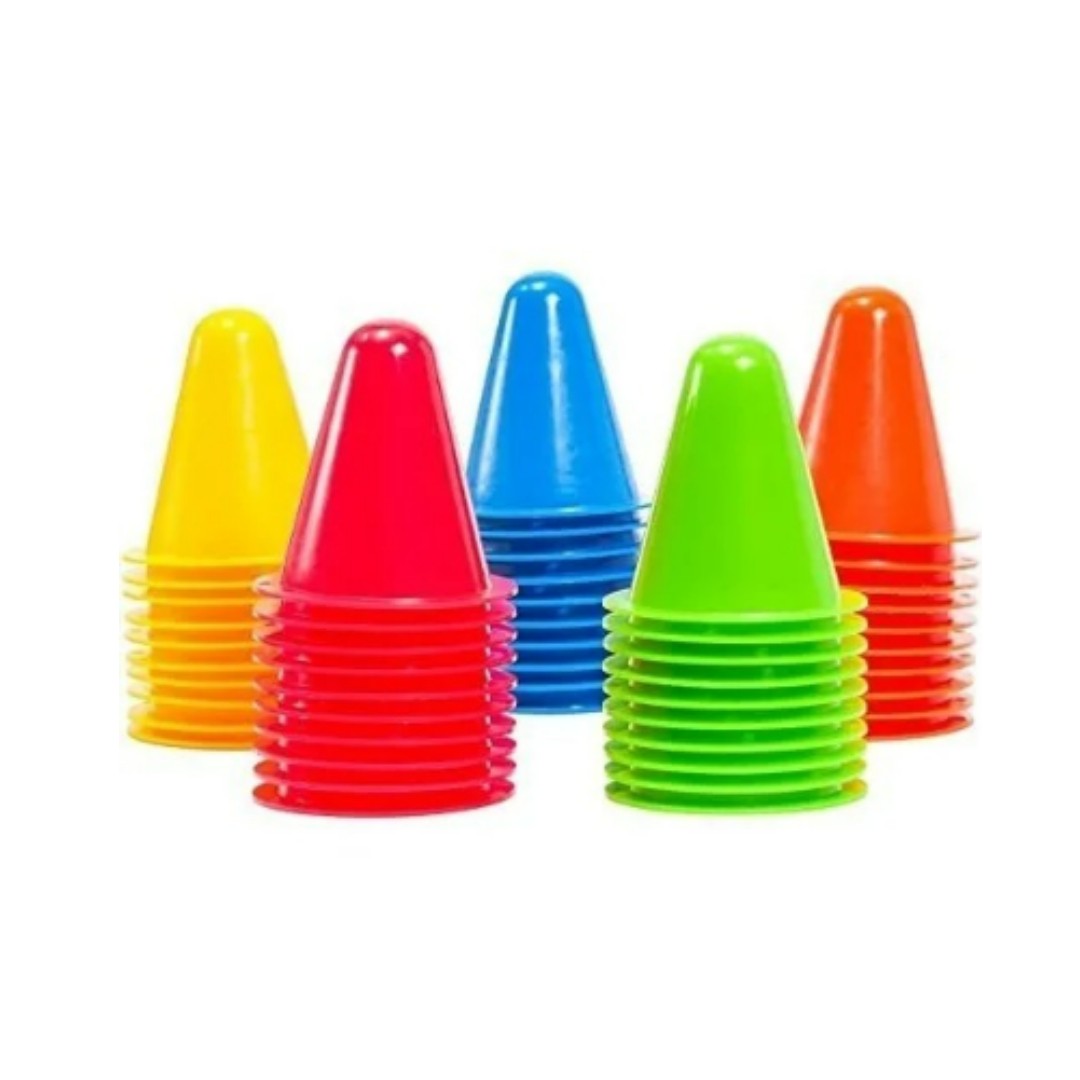 Set 10 Mini Conos Multicolor 9cm Para Agilidad Coordinación