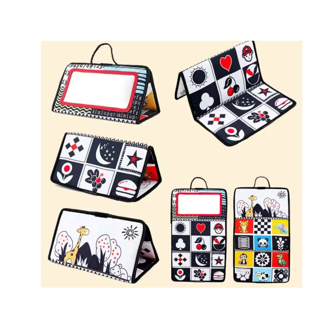 3in1 Juguetes Sensoriale Espejo Y Libro De Tela