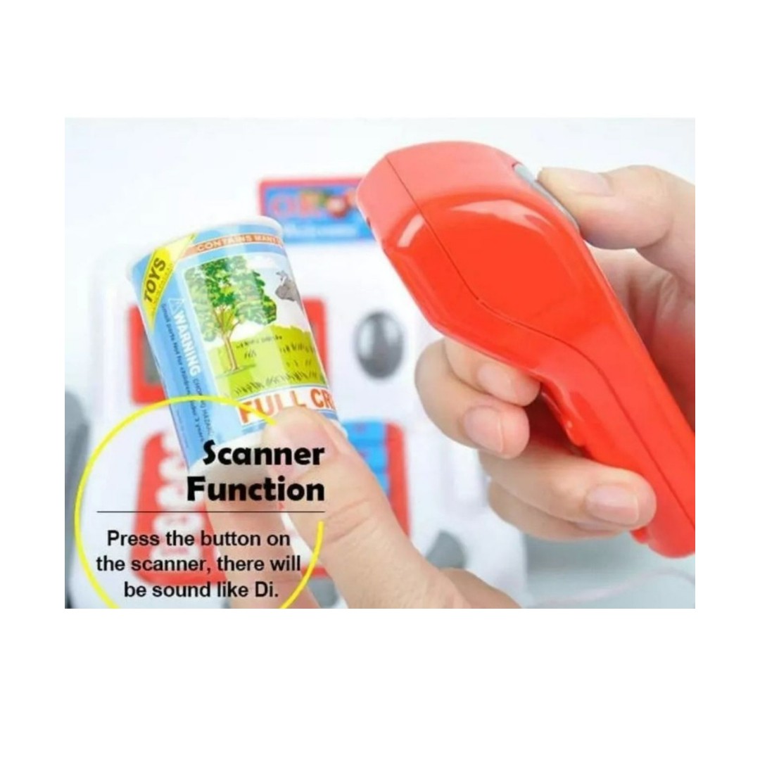 Set De Caja Registradora Y Carro De Supermercado Grande