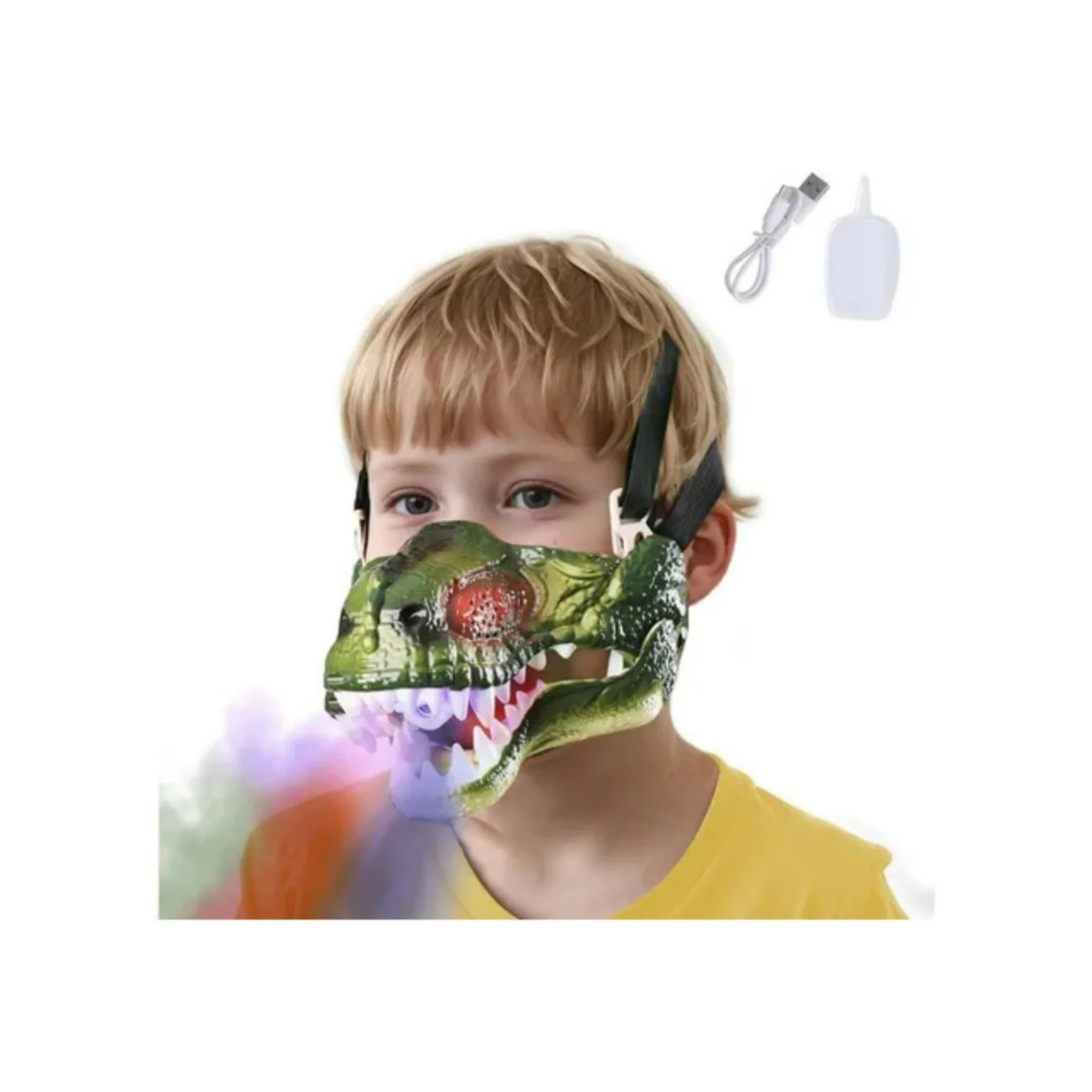 Máscara Dinosaurio Y Garras Con Cambiador Luz Sonido Spray