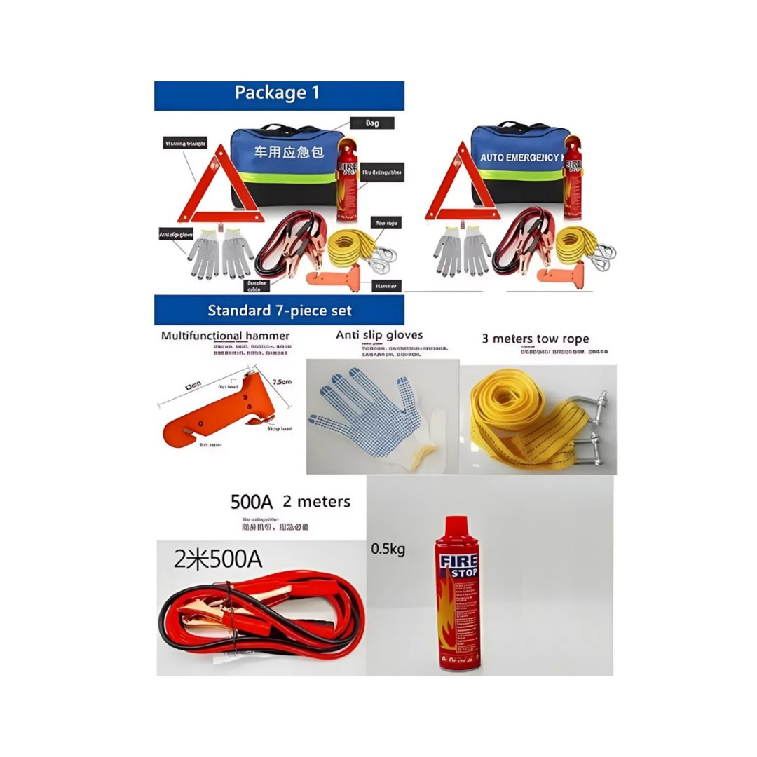 Kit De Emergencia Seguridad Auto Extintor