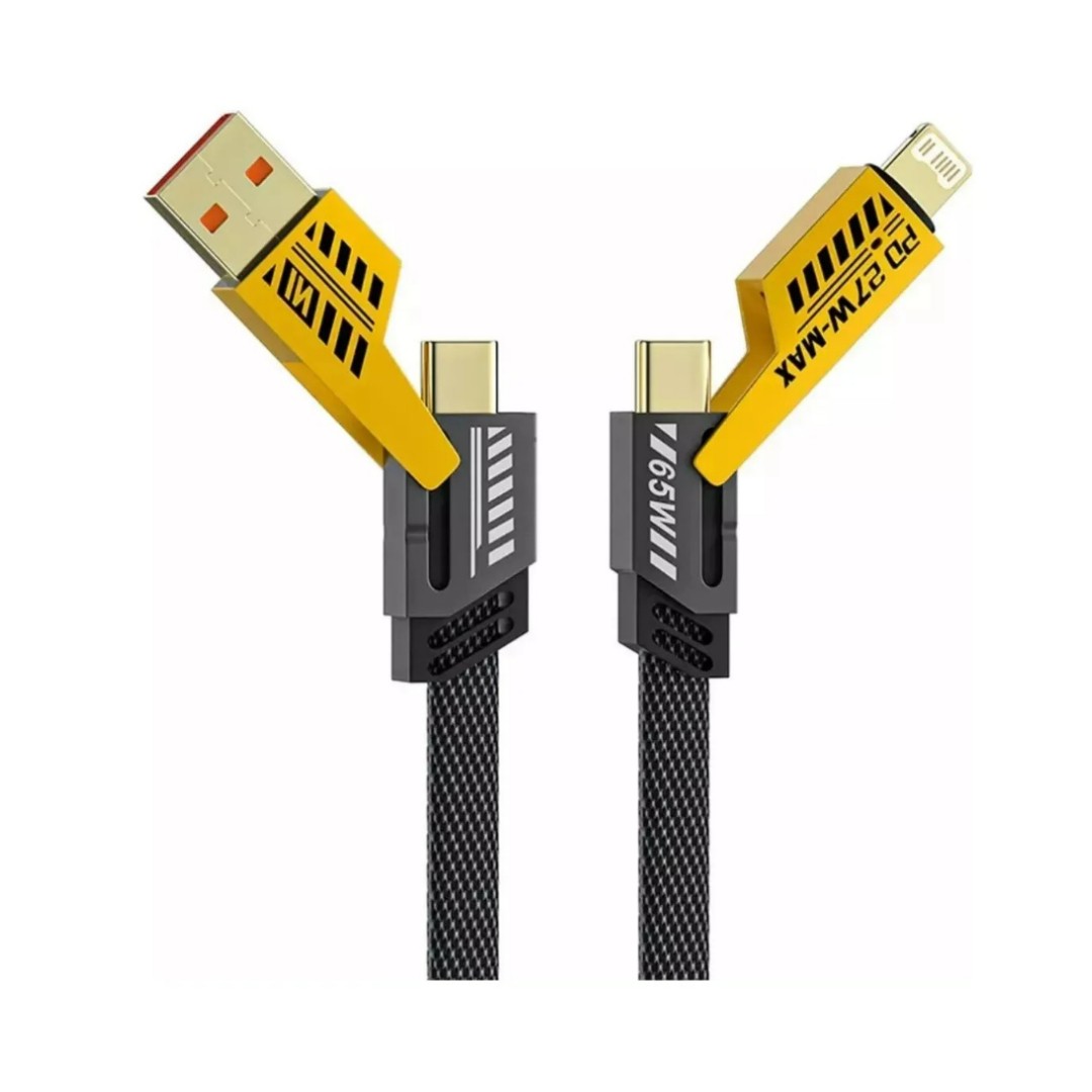 Cable De Datos De Carga Rápida 4 En 1 Multifuncional 1m