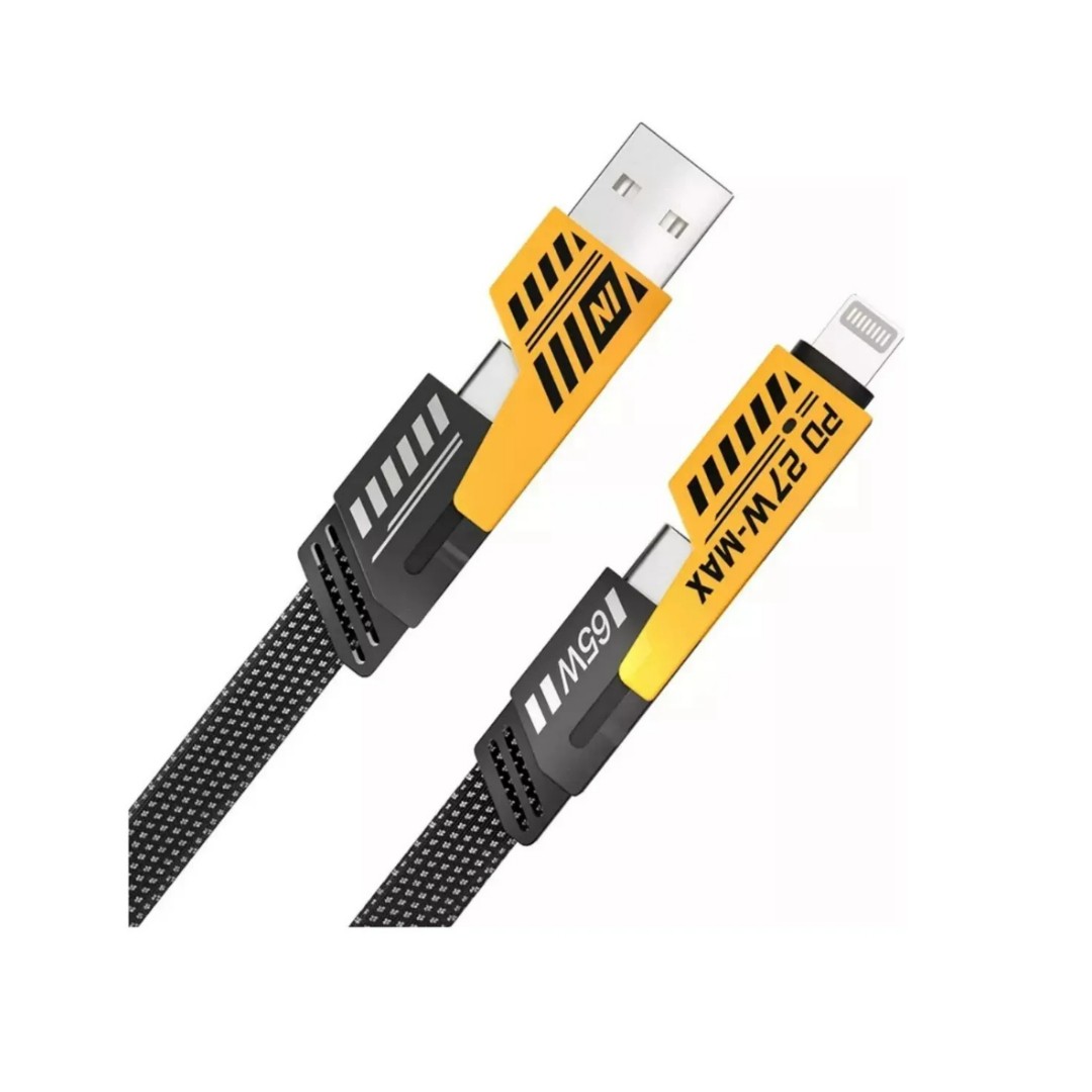 Cable De Datos De Carga Rápida 4 En 1 Multifuncional 1m