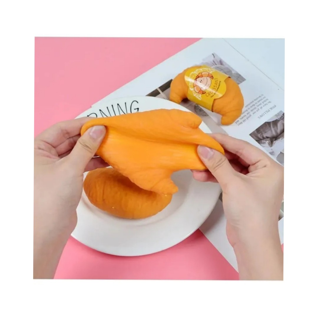 Juguete Antiestrés Squishy. Croissant Realista Y Suave