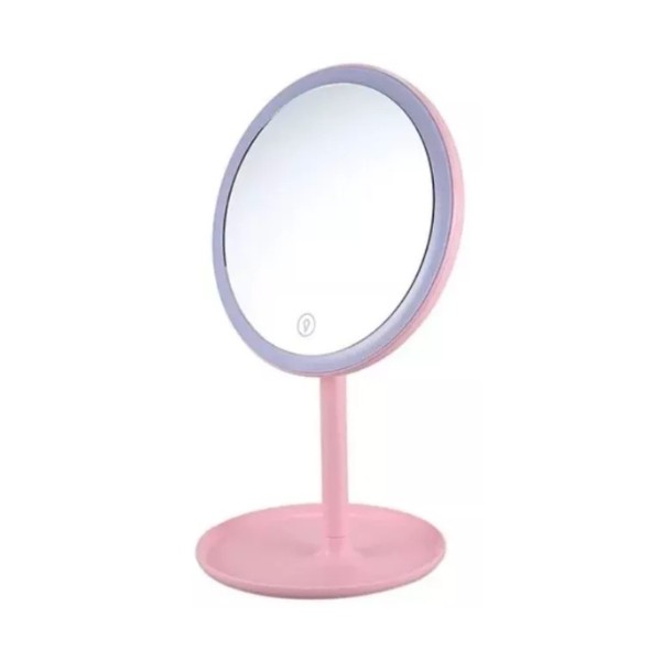 Espejo Con Luz Led Maquillaje Redondo Recargable