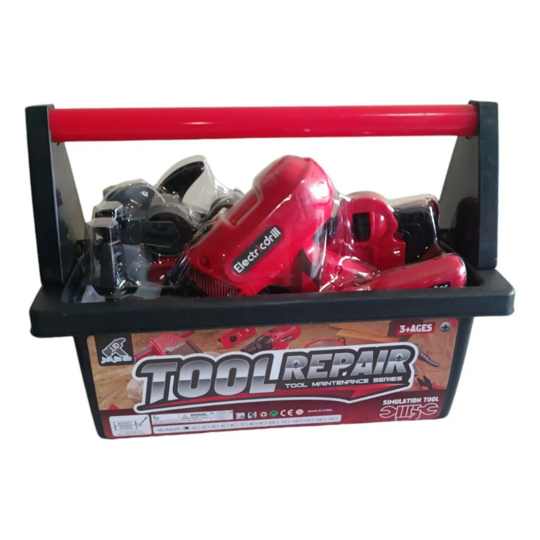 Maleta Roja Juego-herramientas Para Niño Con Taladro A Pila