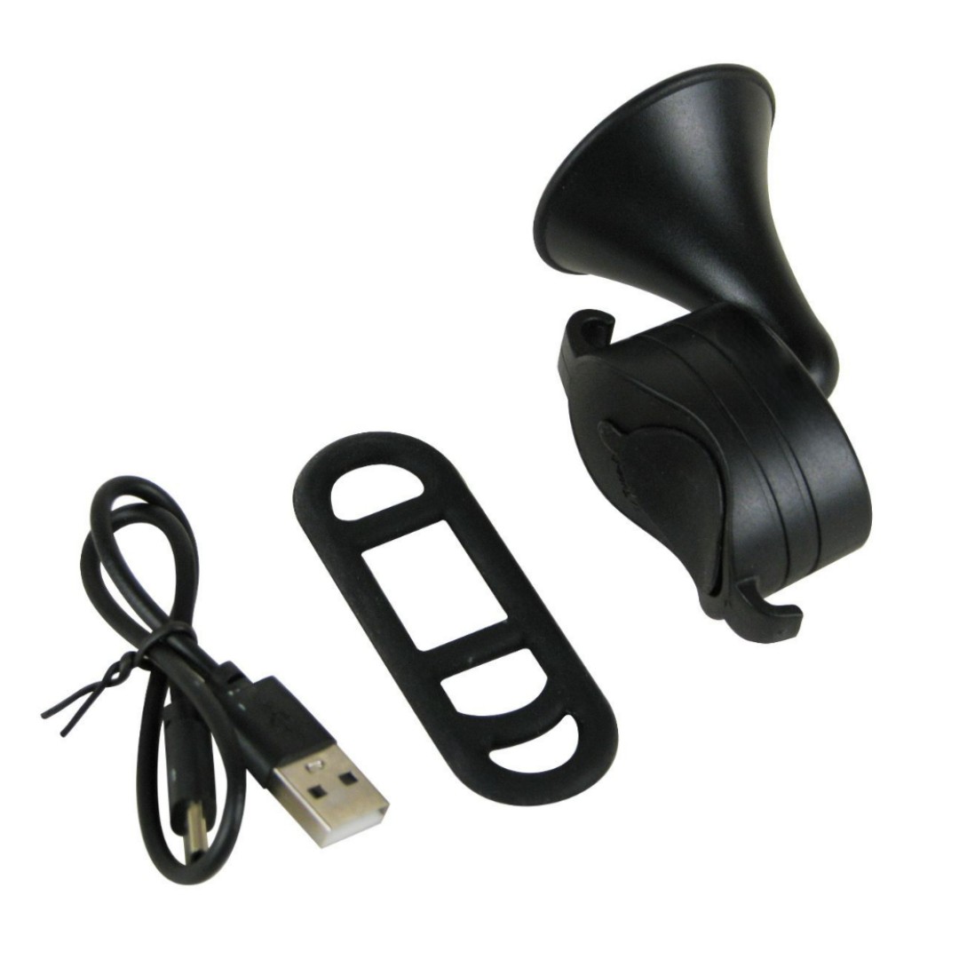 Bocina Bicicleta Scooter Usb Recargable 120db Timbre Alarma