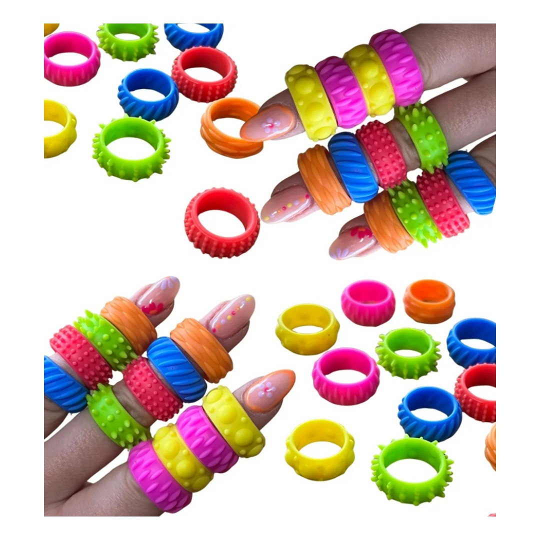 Juguete Sensorial Anillos Tea Tdah Atención Autismo 12 Uds