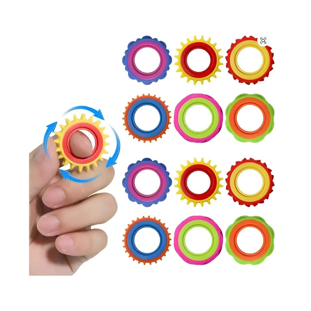 6 Anillos Spinner Sensorial Para Niños Giratorio
