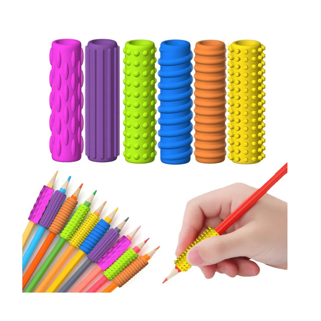Set 12 Agarres Sensoriales Antideslizantes Para Lápiz Niños TEA TDAH