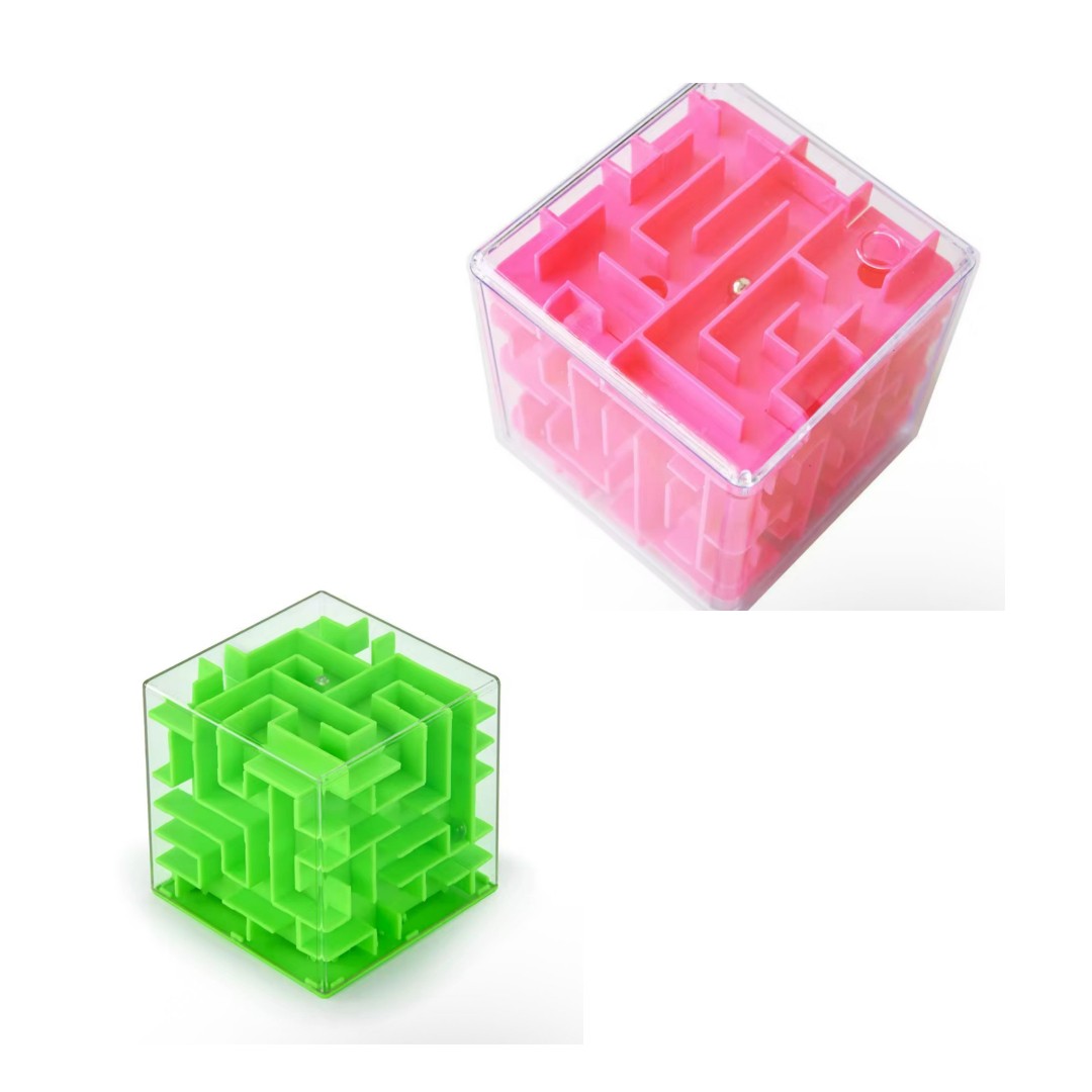 Cubo Laberinto 3D Sensorial Camino Bolita Juguete Ingenio