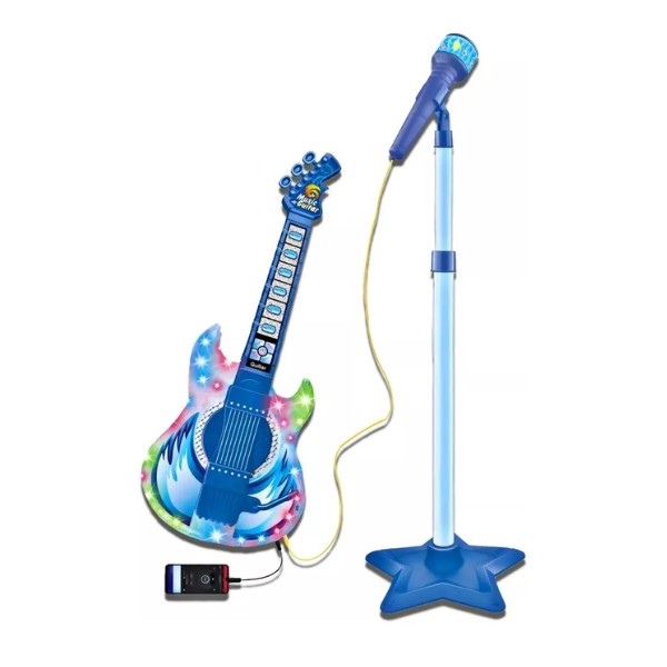 Guitarra Juguete Musical Con Micrófono Karaoke Para Niños