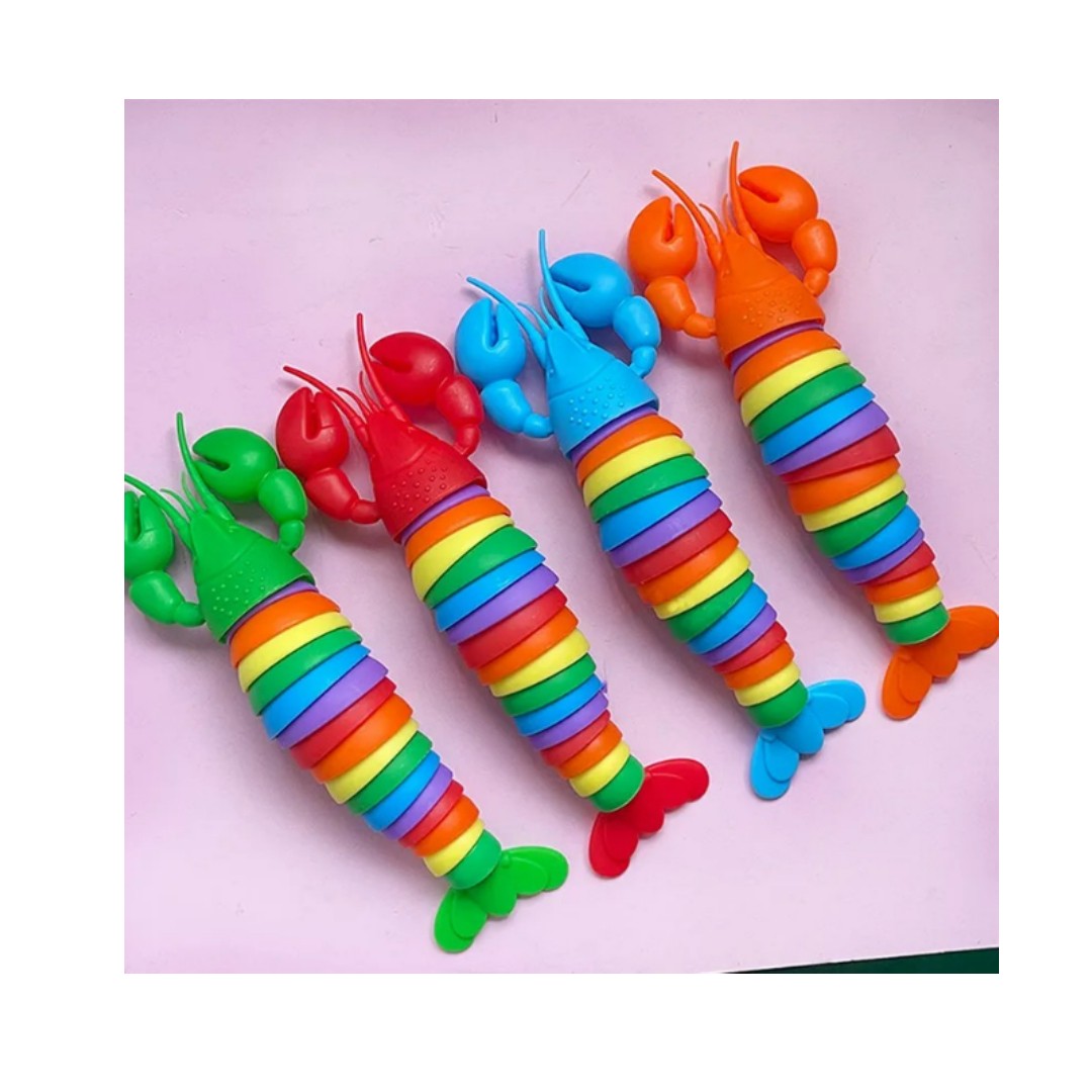 Langosta Flexible. Juguete Sensorial Antiestrés