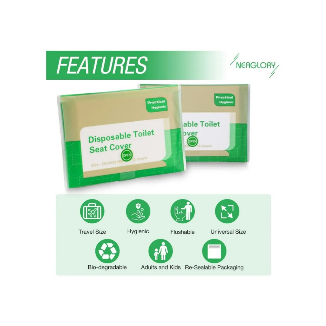 Cubre Asiento Baño Inodoro Wc Desechable 10 U