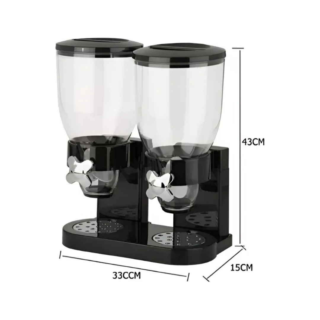 Dispensador Doble Para Cereales Capacidad 2 Litros