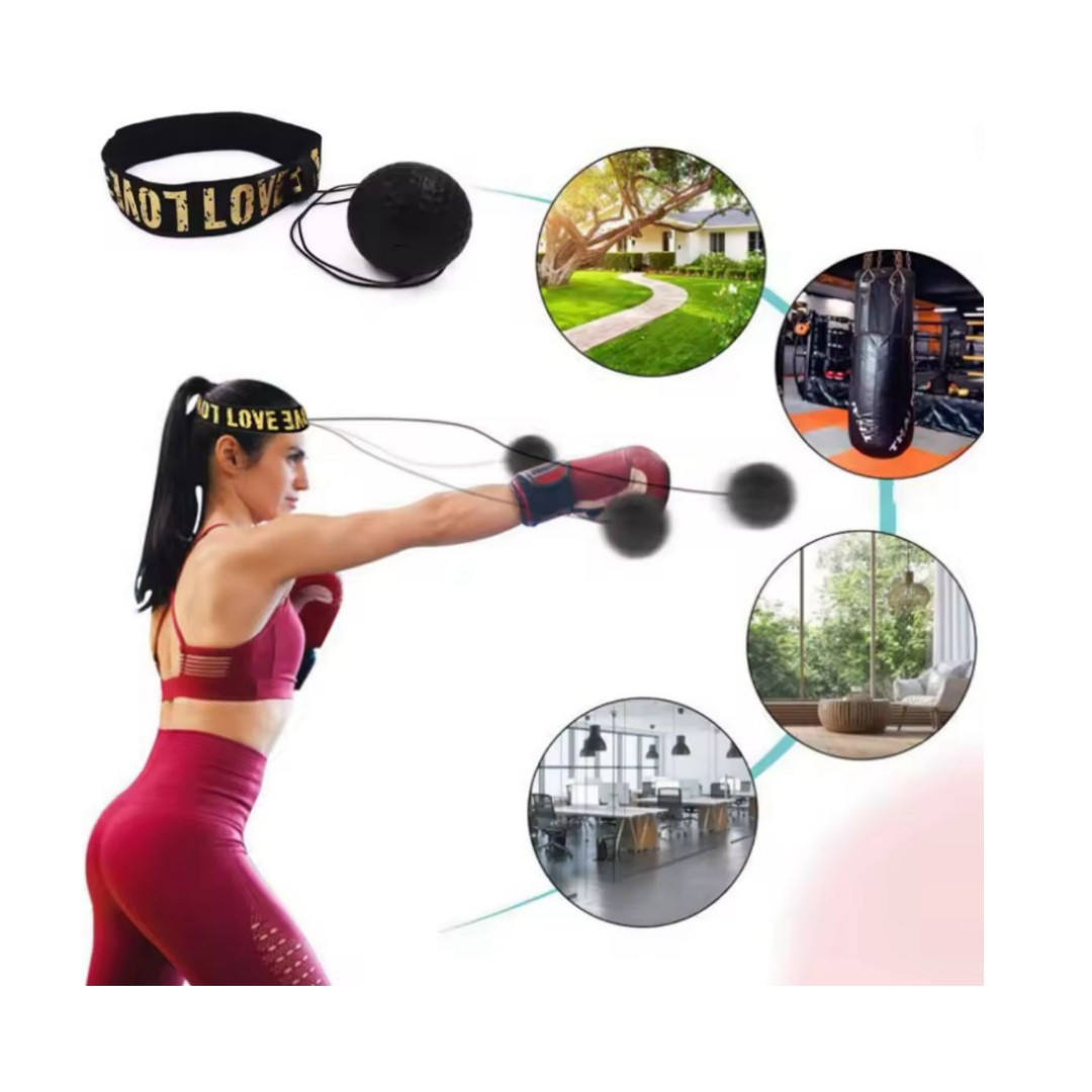 Vincha De Lienzo Con Pelota Para Entrenamiento Boxeo