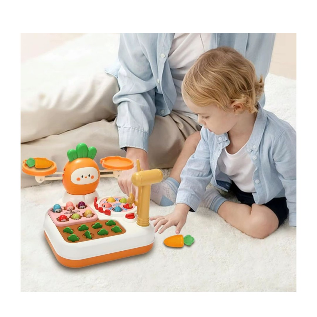 Juego Educativo Estilo Montessori Pesca, Balanza y Martillo Estimula Coordinación y Sentidos