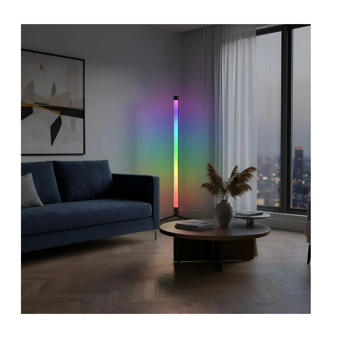 Lámparas De Pie Moderna Led De Esquina Rgb, Control