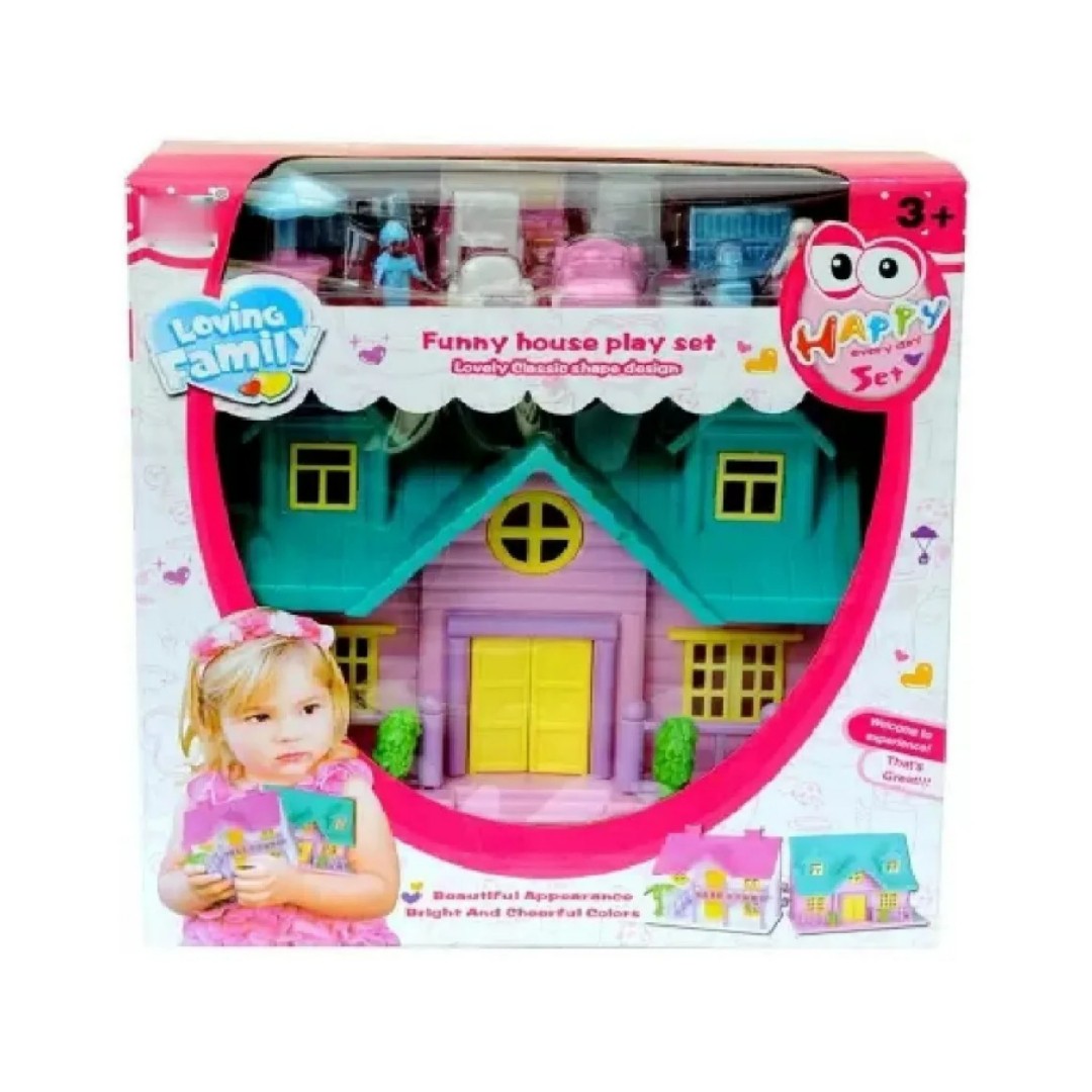 Casa De Muñecas Familia Con Accesorios Set Completo Infantil