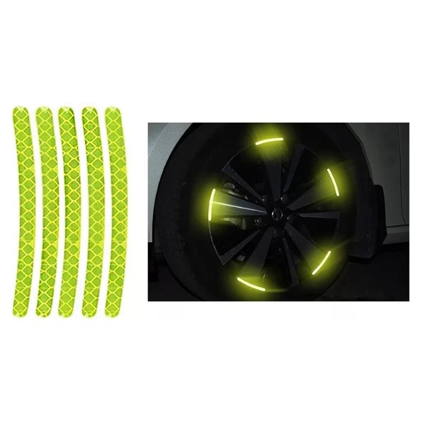 Pegatinas Reflectantes X14 Para Llantas Auto Moto Bicicleta