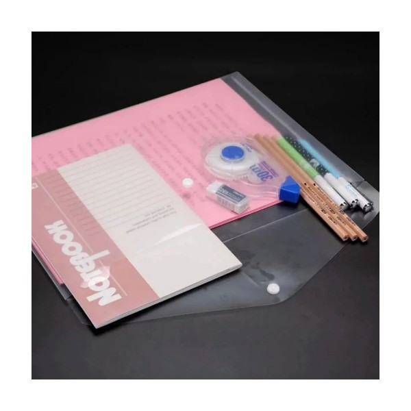 Carpeta Plástica Tamaño Oficio Con Boton