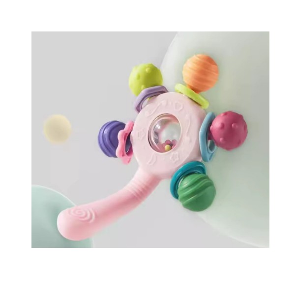 Mordedor Sensorial Dentición De Silicona Sonajero Para Bebés