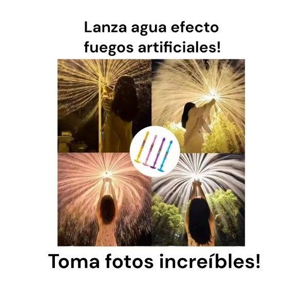 Pistola Lanza Agua Rociador Efecto Cascada Artificiales