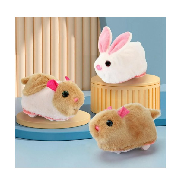 Conejito Eléctrico Peluche Interactivo + Bola Transparente | Juguete Infantil Movimiento