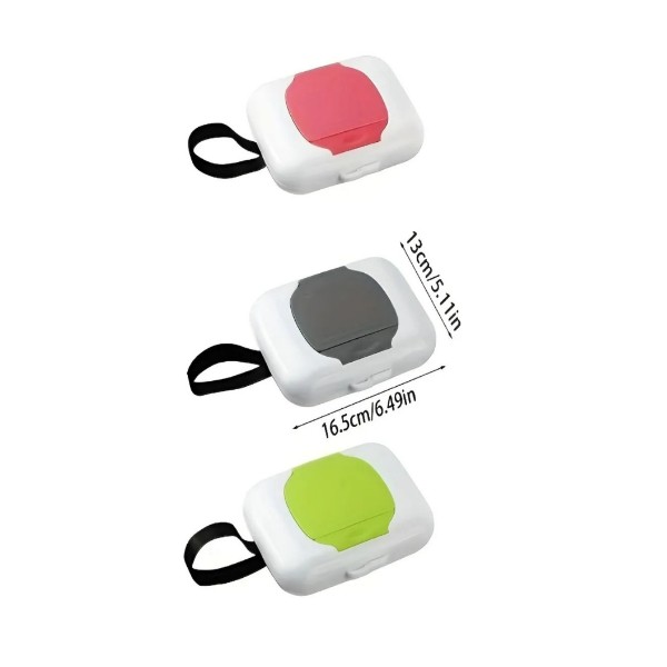 Porta Toallas Húmedas Portátil Para Niños Rosado Dispensador