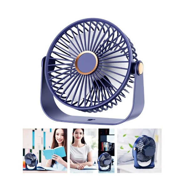 Ventilador Escritorio Usb Mini Recargable Ajustable Silencioso