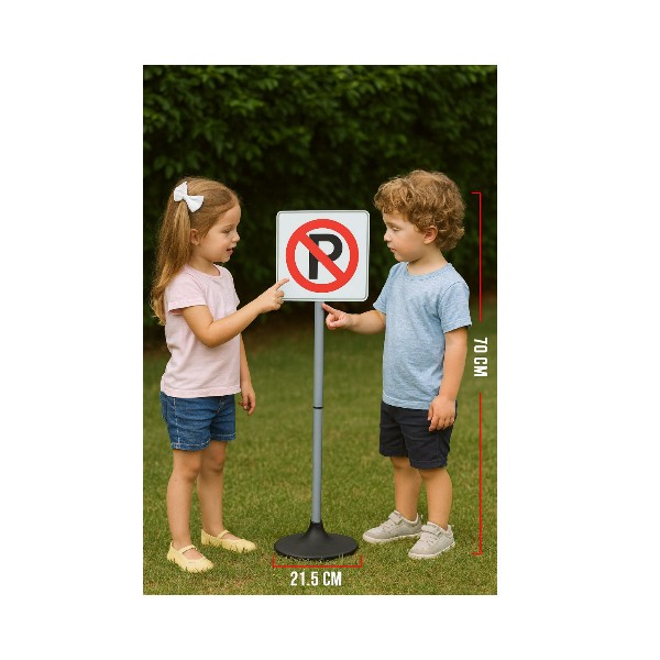 Letrero Tránsito Señalización Portátil Juguete Con Base