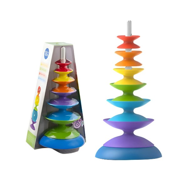 Torre de encaje  giratoria  juego de apilar niños multicolor