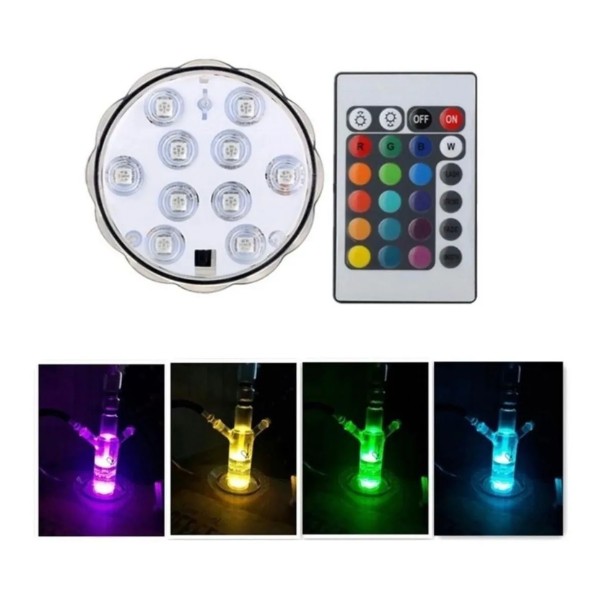 Luz Para Piscina Ip68 Colores+control Distancia Bateria ful