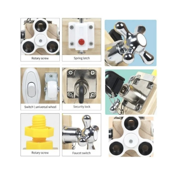 Cubo Didáctico Interactivo Para Bebés Con Juegos Montessori