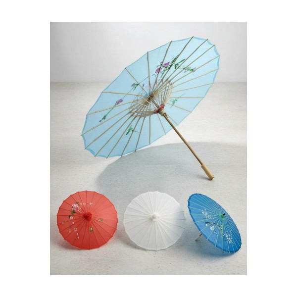 Sombrilla China Diseño Plegable En Colores Surtidos