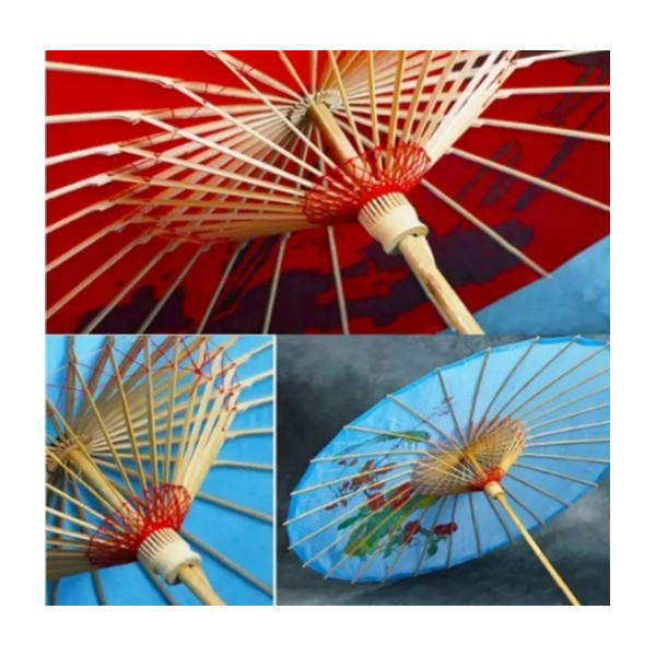 Sombrilla China Diseño Plegable En Colores Surtidos