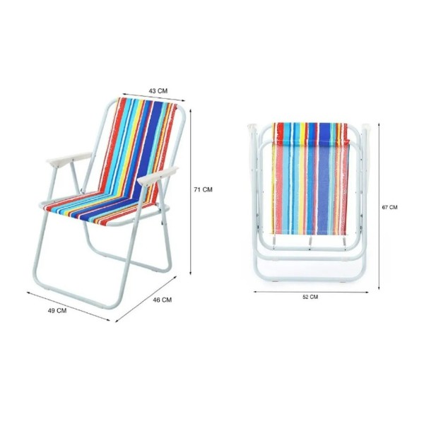 Silla De Camping Piscina Playa Plegable Liviana
