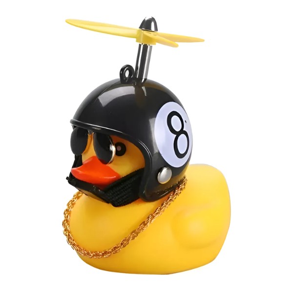 Pato Bicicletero Con Casco Luz Led  Moto Auto Patito