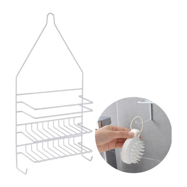 Organizador De Ducha Metal Blanco