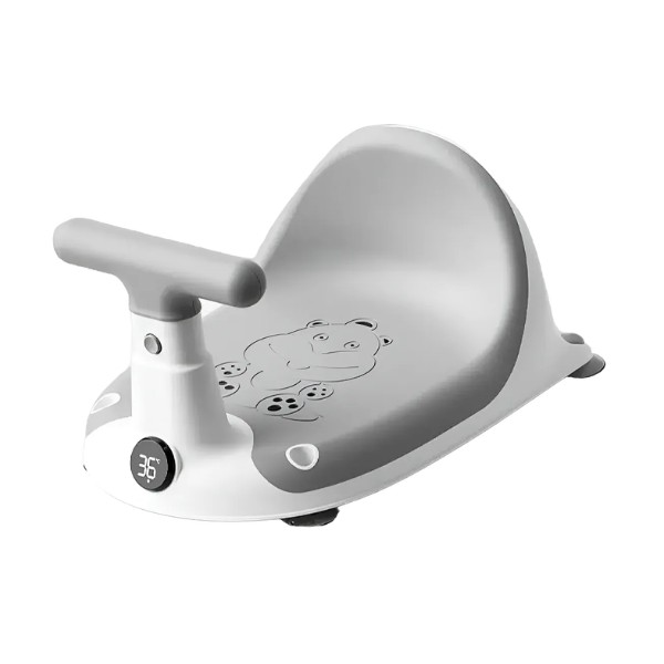 Asiento De Ducha Para Bebes Antideslizante Con Termómetro Gris