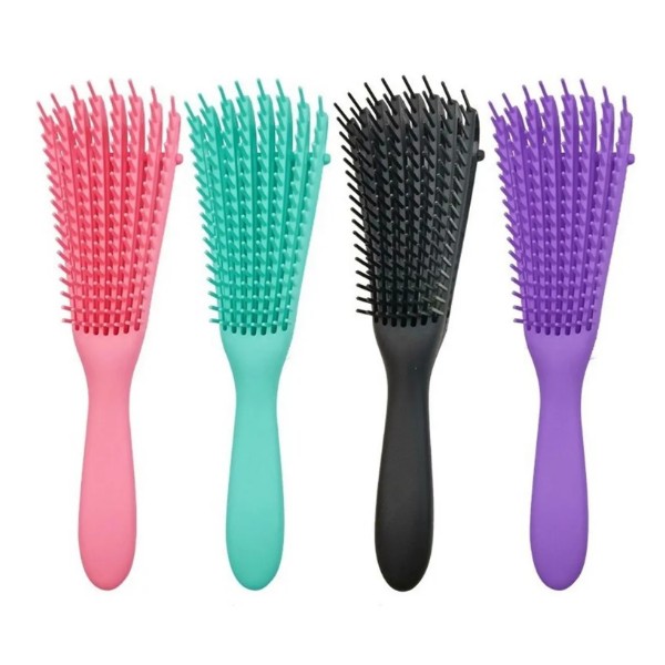 Cepillo Flexible Desenredante Para Cabello Rizo