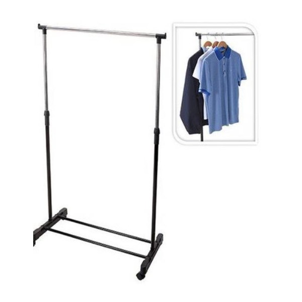 Perchero Colgador De Ropa Simple Metalico Con Ruedas