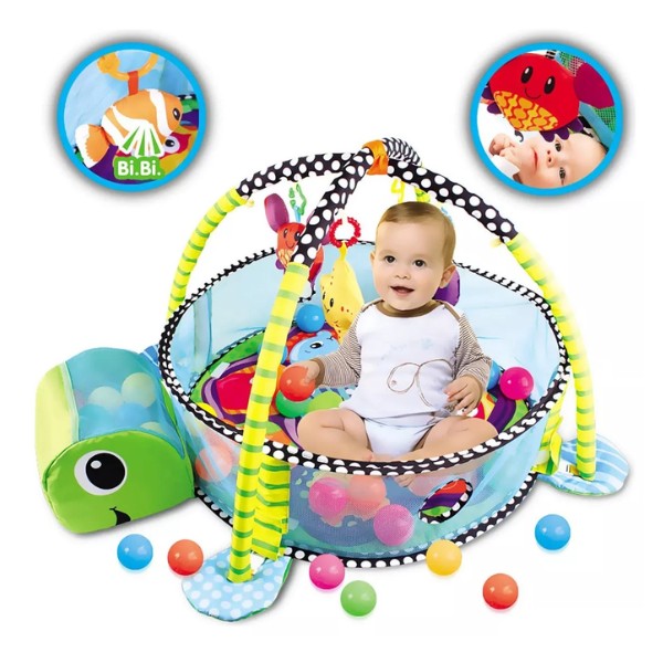 Gimnasio 3 En 1 Con 4 Colgantes Y 20 Bolas