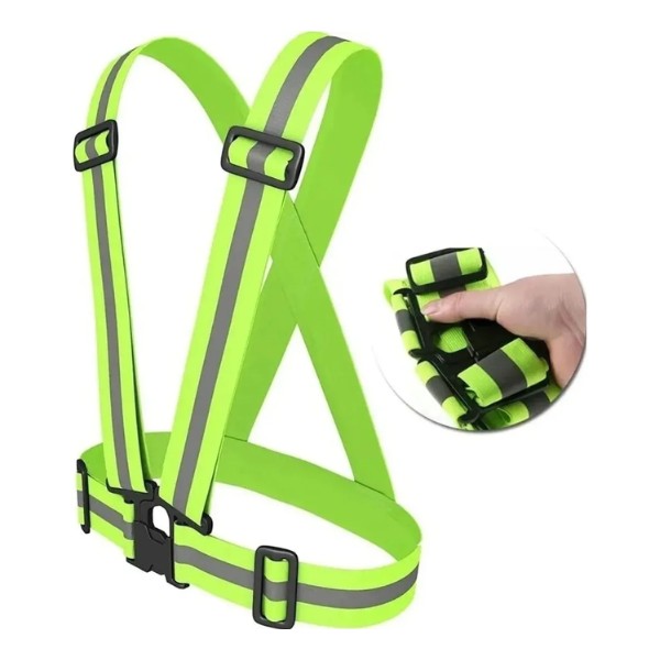 Arnés Elástico Reflectante Ajustable Bicicleta Running Moto