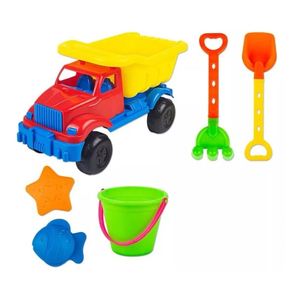 Camión Juguete De Playa Balde Rastrillo Moldes