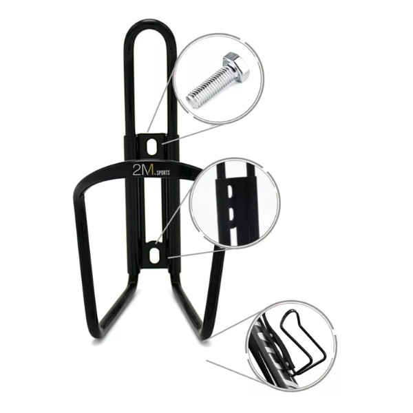 Porta Botella Caramagiola Bicicleta Black Aluminio Apernada