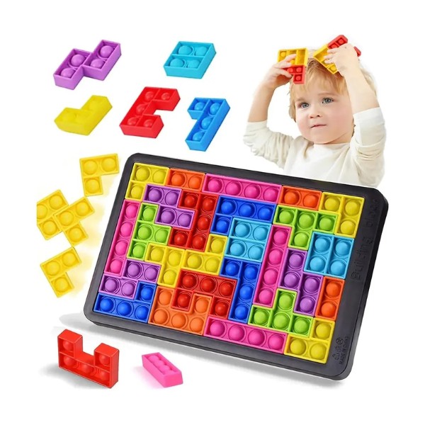 Juego De Bloques Sensoriales Antiestrés 27 Piezas