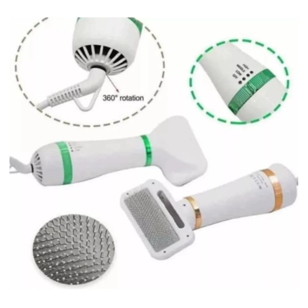 Cepillo Secador 2 En 1 Quita Pelos  Para Mascotas